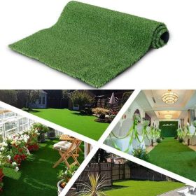 3ft x 32ft Premium Artificial Turf Mat with Drainage Holes. Thick Fake Grass with Rubber Backing, Ideal for Indoor/Outdoor Pet Areas, Garden, Lawn