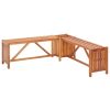 Patio Corner Bench with Planter 46"x46"x15.7" Solid Acacia Wood