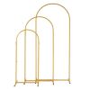 (5.9ft+4.9ft+3.9ft) Three-Piece Set Wedding Arc Top Iron Art Wedding Iron Arch Gold