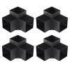 VEVOR Pergola Bracket Kit 6''x6'', 4pcs 3-Way Heavy Duty Corner Bracket Woodworks DIY Post Base Kit, Easy Installation Wooden Beams for Gazebos