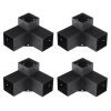 VEVOR Pergola Bracket Kit 4''x4'', 4pcs 3-Way Heavy Duty Corner Bracket Woodworks DIY Post Base Kit, Easy Installation Wooden Beams for Gazebos