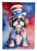 Shih Tzu Patriotic American Garden Flag Mailbox Flag Decorative Yard Flag Banner Outside Patio Artwork Yard Flower Beds, Garden Size, Multicolor