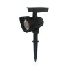Solar Powered Black LED Landscape Spot Light, 30 Lumens