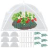 6 Sets Strawberry Supports with 24 Ground Nails Square Strawberry Growing Support Stakes Reusable Cloche Dome for Outdoor Garden Vegetable