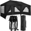 10'x20' Folding Canopy with 6 Removable Sidewalls Outdoor Event Shelter UPF 50+ Gazebo Portable Tents for Parties Beach Camping Wedding EZ Pop Up Cano