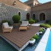 H Style 12" Patio Deck Tiles, DIY Module Interlocking Decking Tiles Floor Tile Outdoor and Indoor