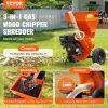 VEVOR Wood Chipper Shredder Mulcher 7HP Heavy Duty Gas Powered 3' 212cc 4.1 kW