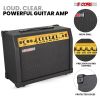 5 Core Guitar Amp 50 Watt Electric Amplifier w Built in 8" Speaker Portable Mini Amps w Aux