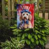 Goldendoodle Patriotic American Garden Flag Mailbox Flag Decorative Yard Flag Banner Outside Patio Artwork Yard Flower Beds, Garden Size, Multicolor