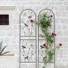 2 Pack Metal Garden Trellis 71" x 19.7" Rustproof Trellis for Climbing Plants Outdoor Flower Support Dragonfly Deco Black