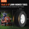 VEVOR Lawn Mower Tires with Rim, 16x6.5-8" Tubeless Tractor Tires, 2-Pack Tire and Wheel Assembly, Turf Pneumatic Tires, 3" Offset Hub