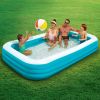 10ft Family Inflatable Swimming Pool, Rectangular, Age 6 & up, Unisex