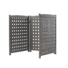 Air Conditioner Fence Screen Outside, Cedar Privacy Fence 3 Panels to Hide AC & Trash Enclosure, 32"W x 38"H