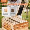 VEVOR Bee Hive Deep Box Starter Kit, 100% Beeswax Coated Natural Cedar Wood, Langstroth Beehive Kit with 10 Frames and Foundations