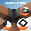 VEVOR Pergola Bracket Kit 6''x6'', 4pcs 4-Way Heavy Duty Corner Bracket Woodworks DIY Post Base Kit, Easy Installation Wooden Beams for Gazebos