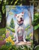 Pit Bull Terrier Spring Path Garden Flag Mailbox Flag Decorative Yard Flag Banner Outside Patio Artwork Yard Flower Beds, Garden Size, Multicolor