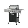 Propane Grill 3 Burner Barbecue Grill Stainless Steel Gas Grill with Side Burner and Cover for Outdoor BBQ, Camping