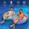 LED Twin Tube – Inflatable LED Light-Up Pool Ring, Waterproof Floating Tube for Nighttime Fun