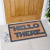 "Hello there"Funny Coir Doormat Hello There Welcome Front Porch Decor Doormat for The Entrance Way Outdoor with Heavy-Duty Non Slip Coconut Coir Doorm