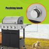 Propane Grill 4 Burner Barbecue Grill Stainless Steel Gas Grill with Side Burner and Thermometer for Outdoor BBQ, Camping