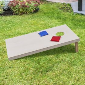 Wooden Cornhole Boards Set 4 X 2, Portable Outdoor Yard Cornhole Game With 2 Wooden Cornhole Boards 8 Corn Hole Toss Bags And Bean Bags For Kids (Option: Wood)