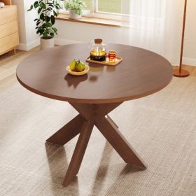 Round Dining Table Modern Farmhouse Kitchen Table, Cherry (Option: Cherry)