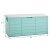 75gal 280L Outdoor Garden Plastic Storage Deck Box Chest Tools Cushions Toys Lockable Seat
