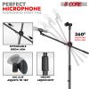 5 Core Tripod Mic Stand Floor Adjustable 31 to 76 Inches Boom Arm Holder Microphone Stands 360 Degree Rotating + Dual Mic - MS DBL